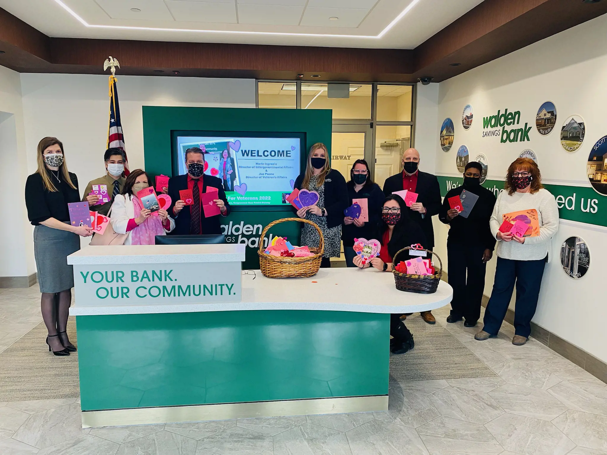 Walden Savings Bank Continues 150 Years of Community Focus and Charitable Giving with Valentines for Veterans