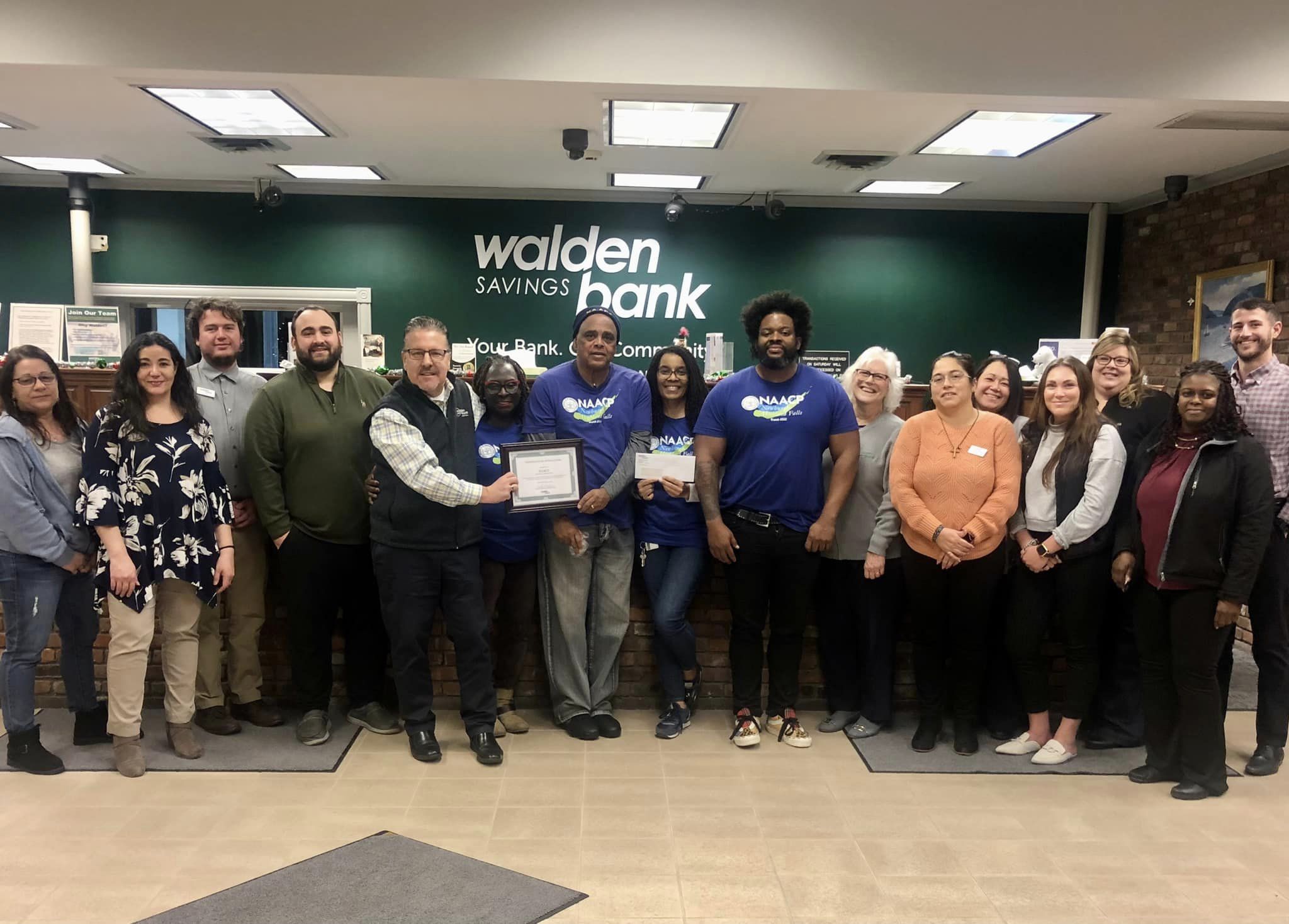 Walden Savings Bank Awards NAACP Community Champion 